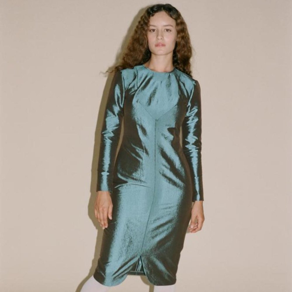 Maryam Nassir Zadeh Charlie Dress in Abalone